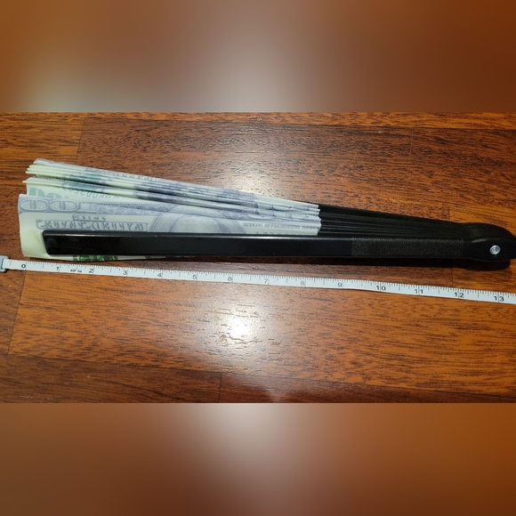 Large Money Print Hand Fan - Picture 4 of 5